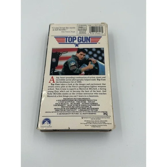 Vintage 1986 Top Gun VHS Tape - Picture 2 of 2